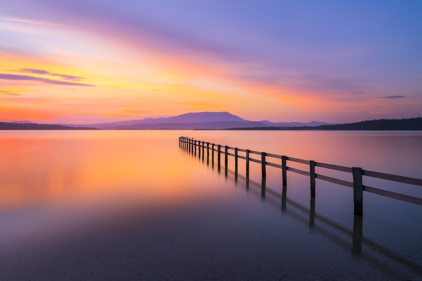 Sunset at the Fence to Nowhere